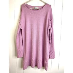 Free People Beach Melanie Lavender Drop Shoulder Knit Sweater/Dress Size XL